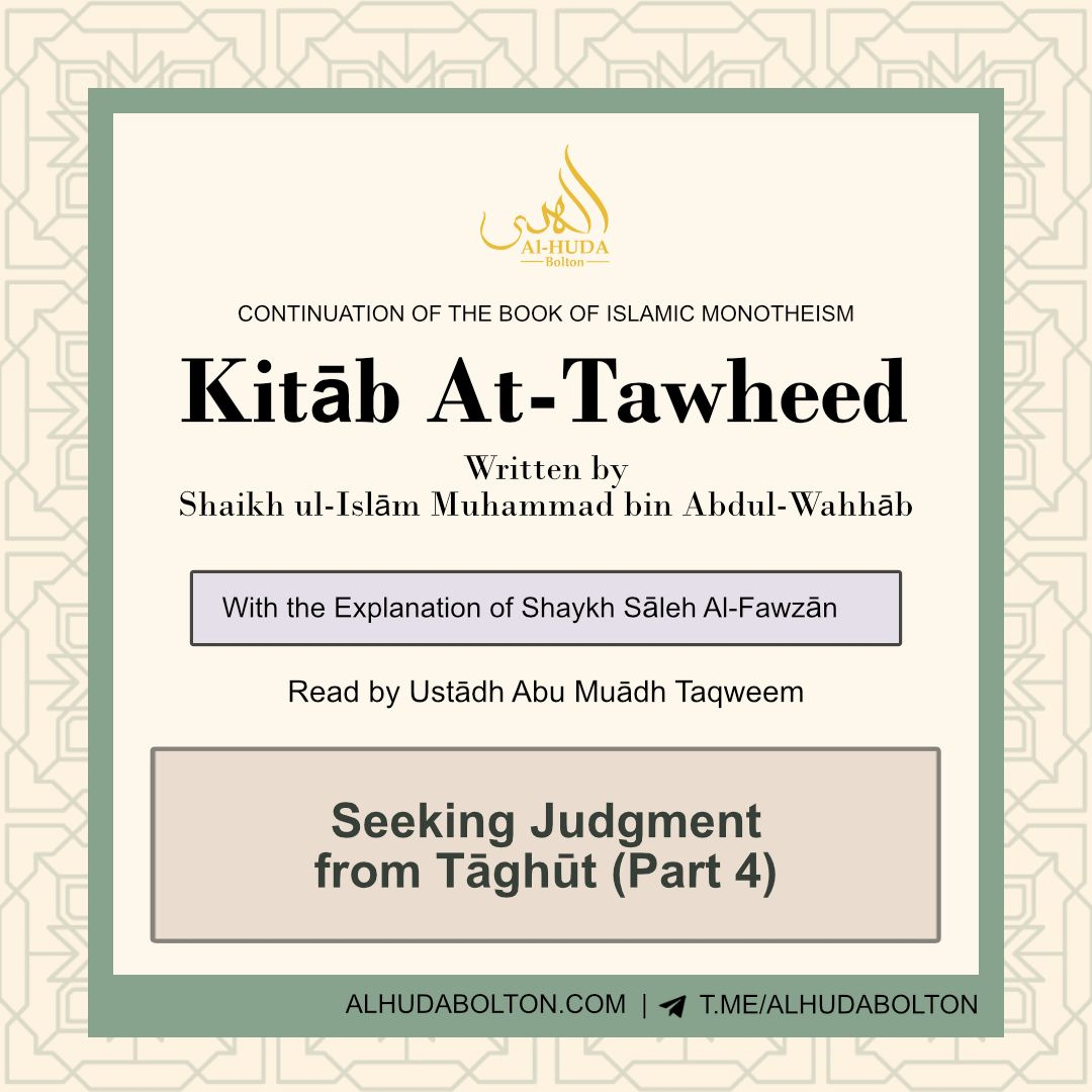 Seeking Judgment from Tāghūt (Part 4)