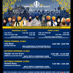 023 Bhai Harkamal Singh Jee New Jersey-SatEve RSK-Detroit May 2025 Annual Akhand Keertan Smagam