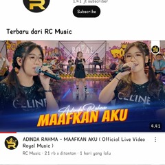 ADINDA RAHMA - MAAFKAN AKU ( Official Live Video Royal Music )