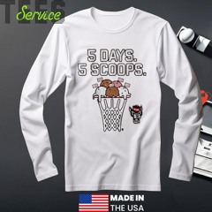 NC State Wolfpack 5 Days 5 Scoops 3 12 3 13 3 14 3 15 3 16 Ice Cream Net shirt