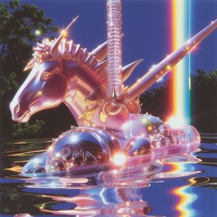 Un pony navegando por la selva de venus escuchando drum & bass