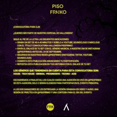 DJ  SET HOUSE CONVOCATORIA PISO FRNKO 2024