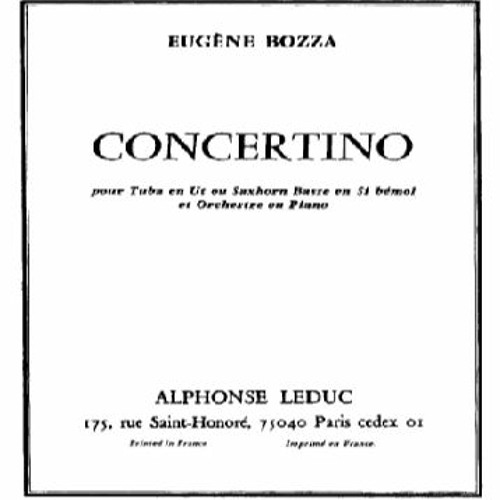 Eugene Bozza - Concertino For Tuba And Piano - III.  Allegro Vivo