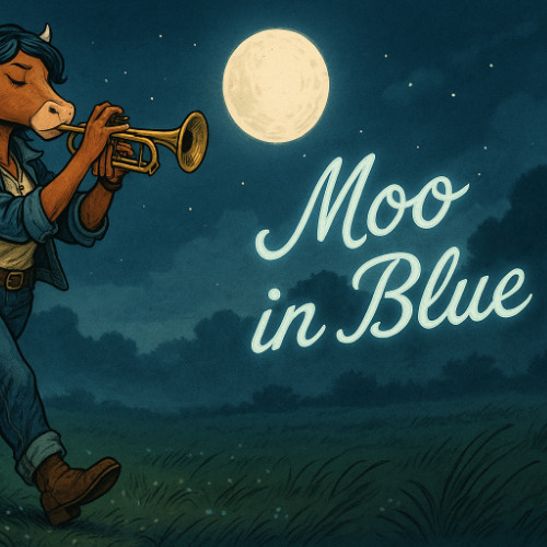 Moo in Blue