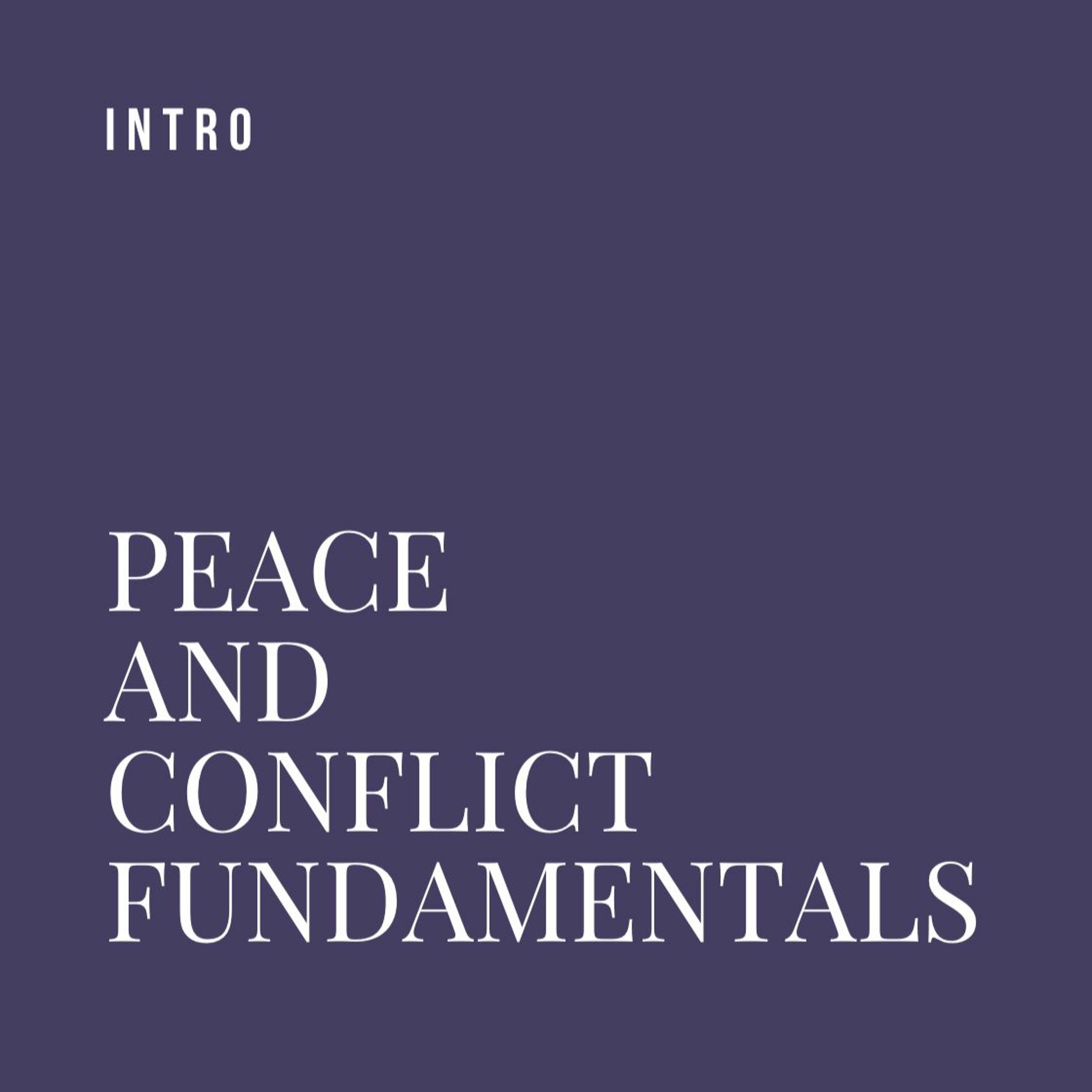 Peace and Conflict Fundamentals