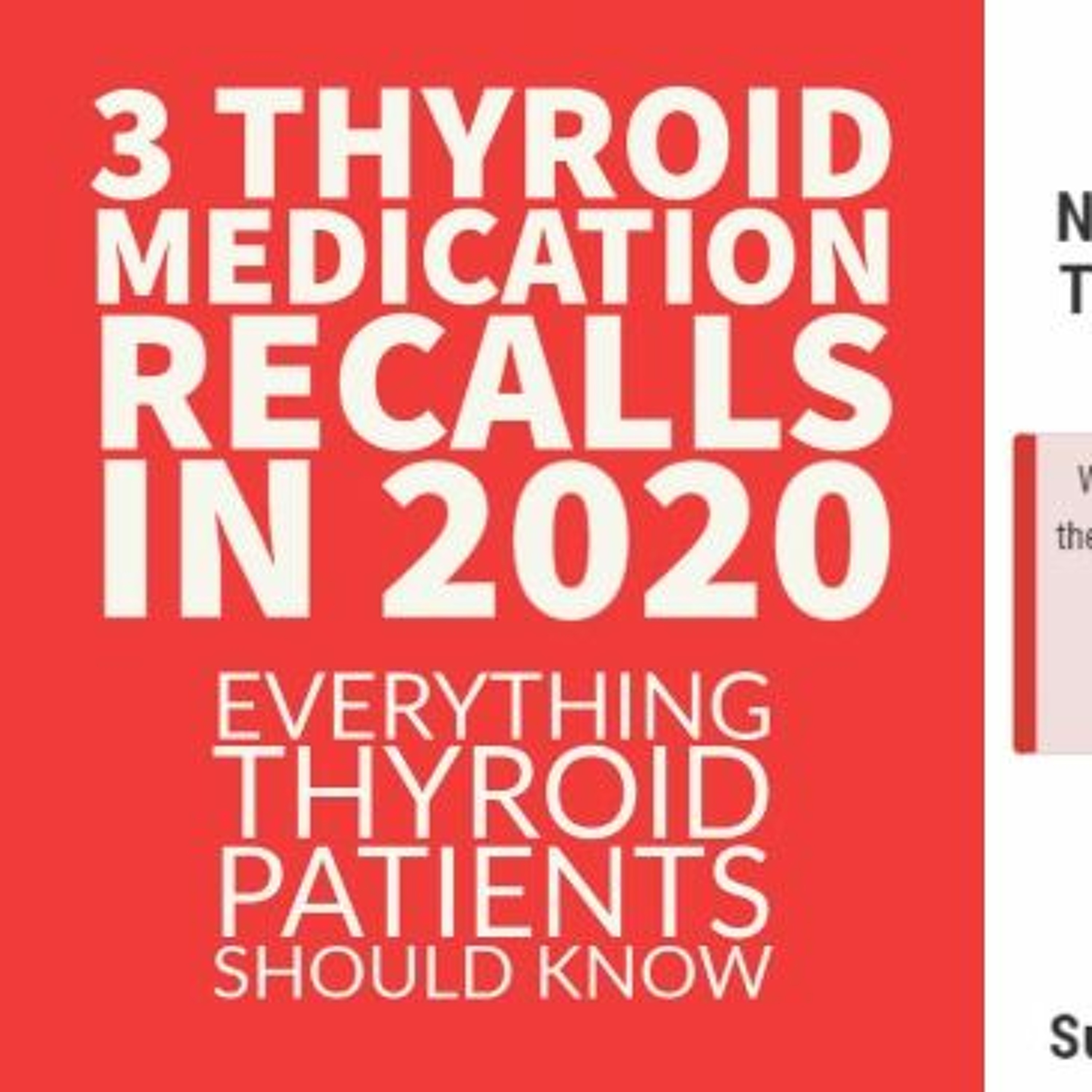 Thyroid Medication (NDT) Recalls in 2020