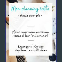 Ebook PDF  ⚡ Mon planning éditorial: j'organise mes publications - spécial réseaux sociaux (French