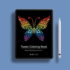 Tween Coloring Book: Black Background Vol 1: Colouring Book for Teenagers, Young Adults, Boys,