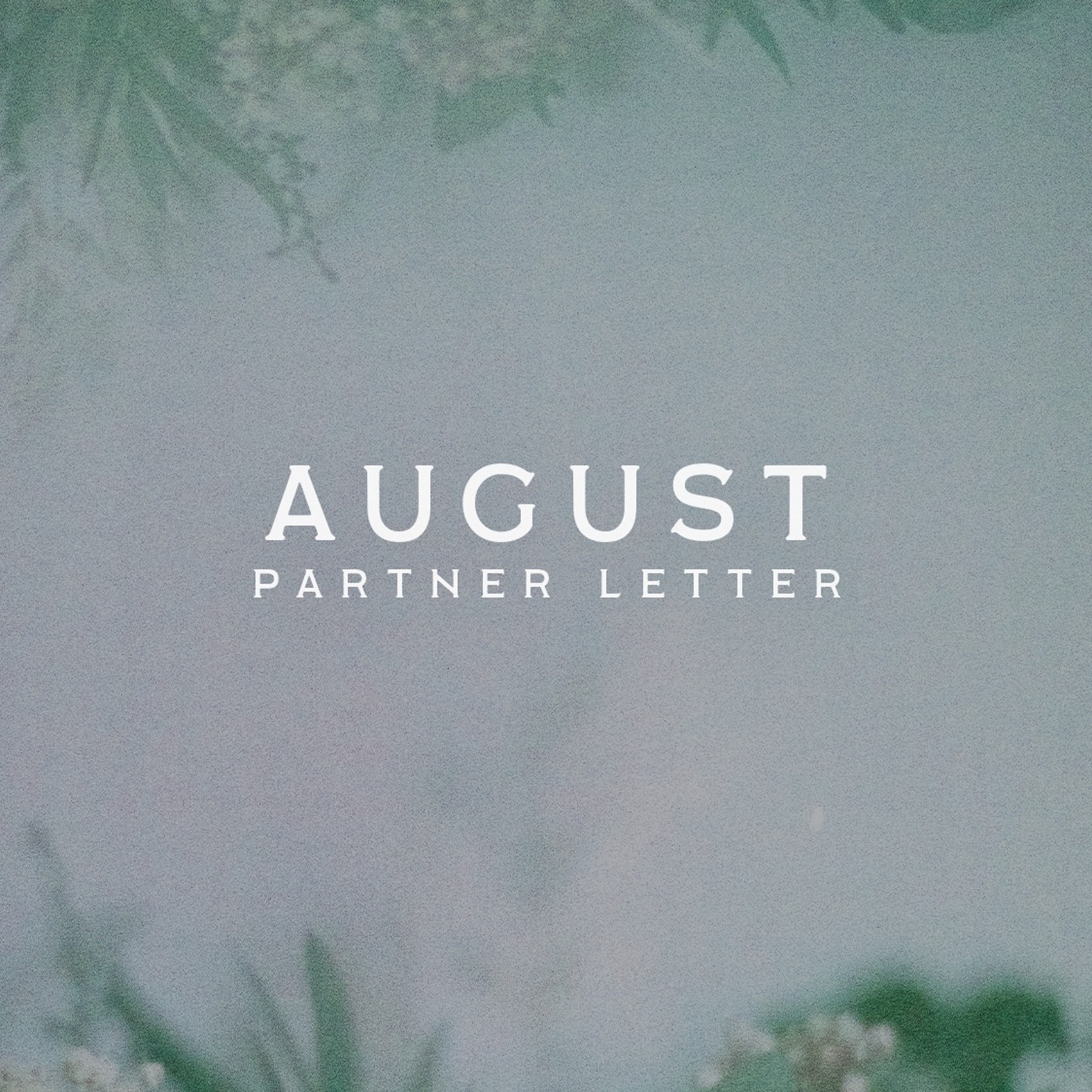 Because Your Heart Was Tender | August 2025 Partner Letter