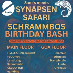Schrammbo's Birthday Bash - Synapsen Safari @ club sams Bielefeld 🗿 Full-On Psychedelic Trance Set