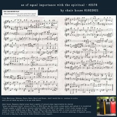 As Of Equal Importance With The Spiritual - #2576 By Chair House 01022021