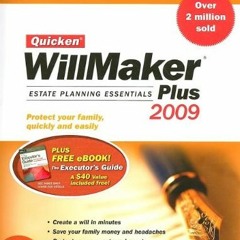 [| Quicken Willmaker Plus 2009 Edition, Estate Planning Essentials, Book with Software  [Epub|