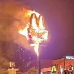 Mcdonalds Sign On Fire