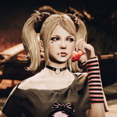 girl in the bule light