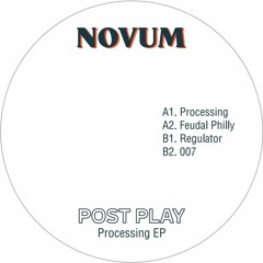 Premiere: B1 - Post Play - Regulator [NOVUM001]