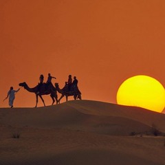 Sunset in Desert
