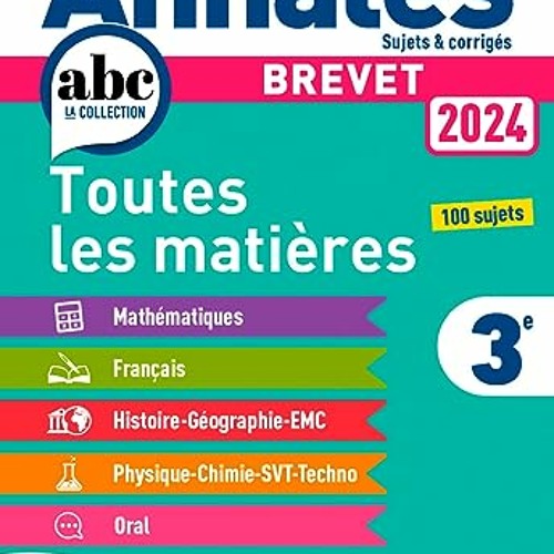 Maxi Annales Brevet 2024 - Corrigé PDF gratuit - A6GCH0LCLz