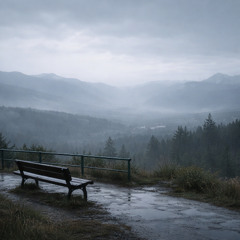 Trail Marker at Dusk