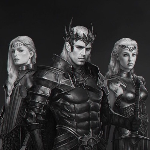 The dragon has three heads