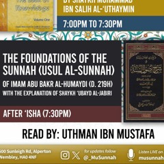 The Foundations of the Sunnah of al-Humaydi - Lesson 6