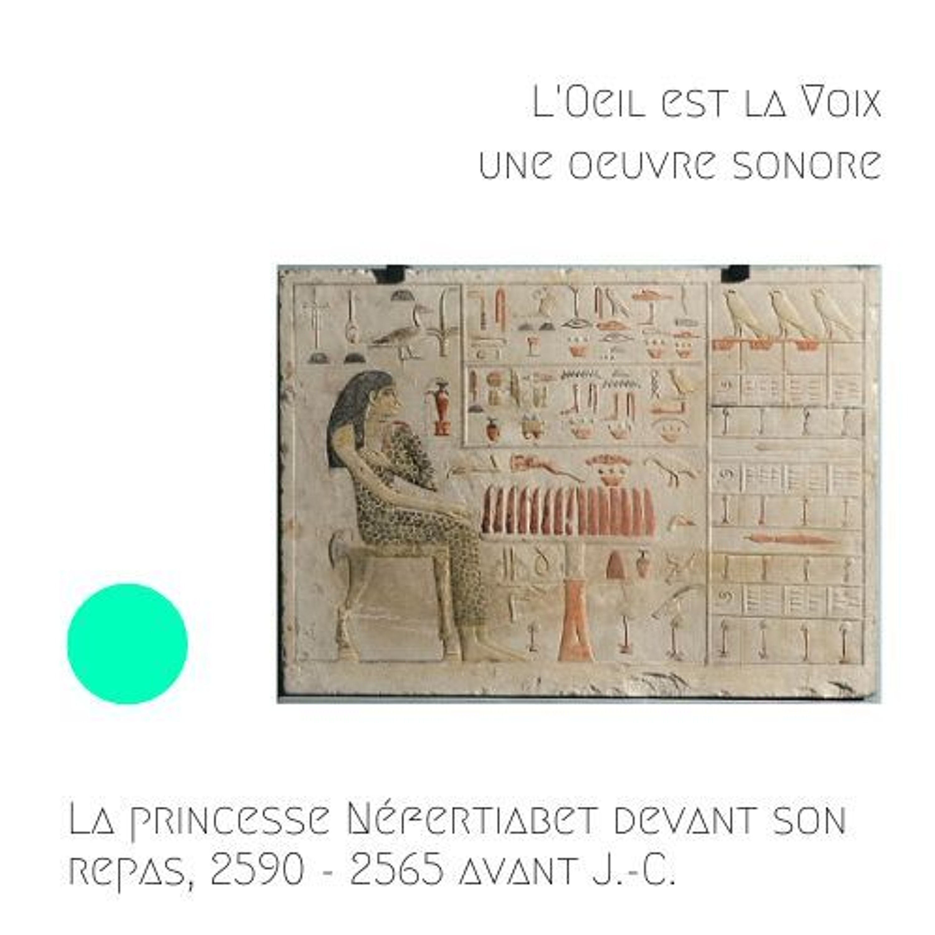 La Princesse Néfertiabet devant son repas