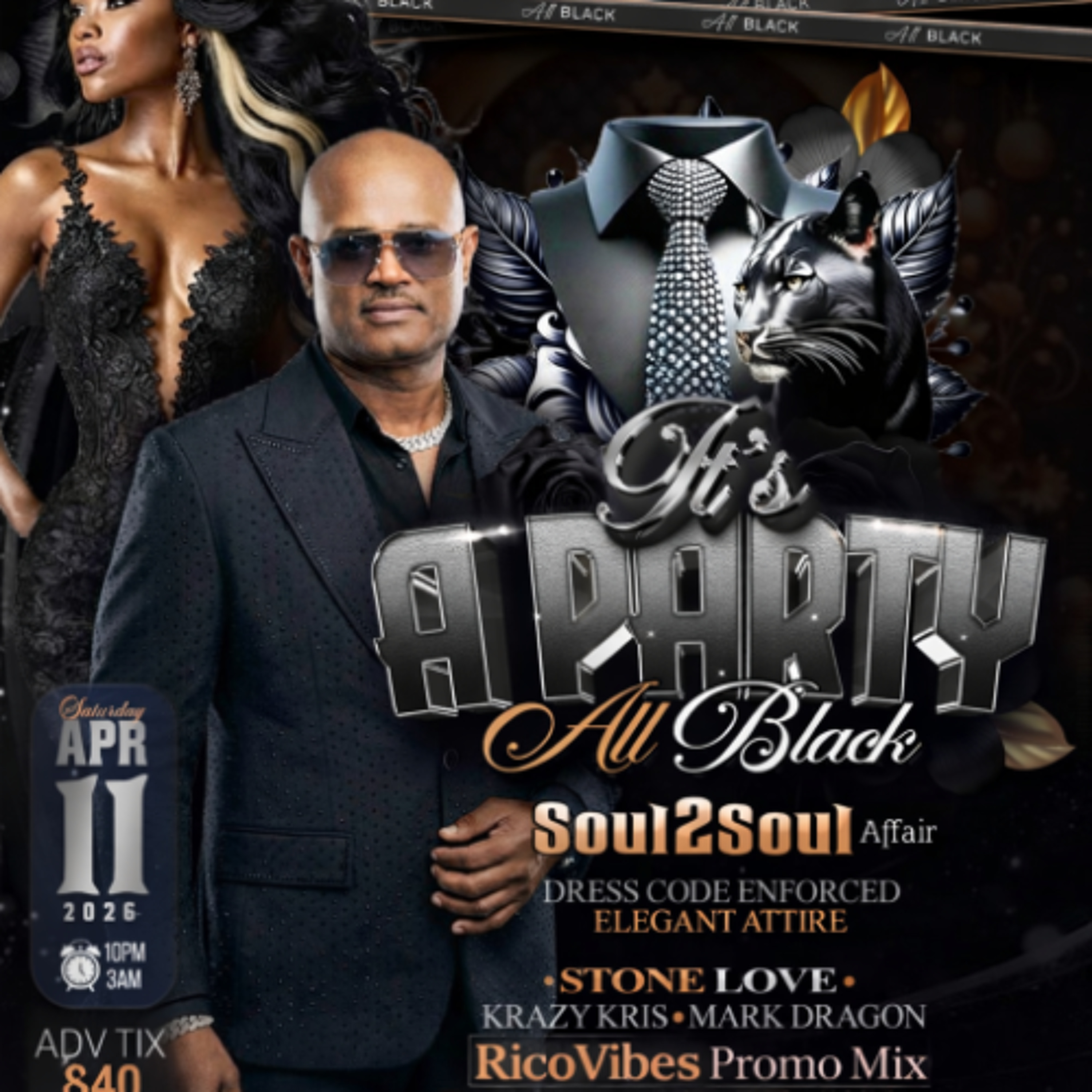 BUTLER'S IT'S A PARTY ALL BLACK SOUL 2 SOUL PROMO MIX BY RICOVIBES OF NATURAL VIBES