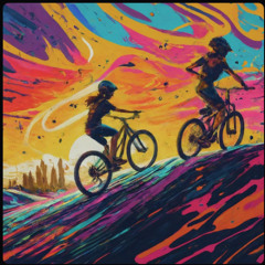Riding down the track, Frank & Hilma