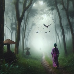 Purple Lady Into The Woods ( Log Out ! )