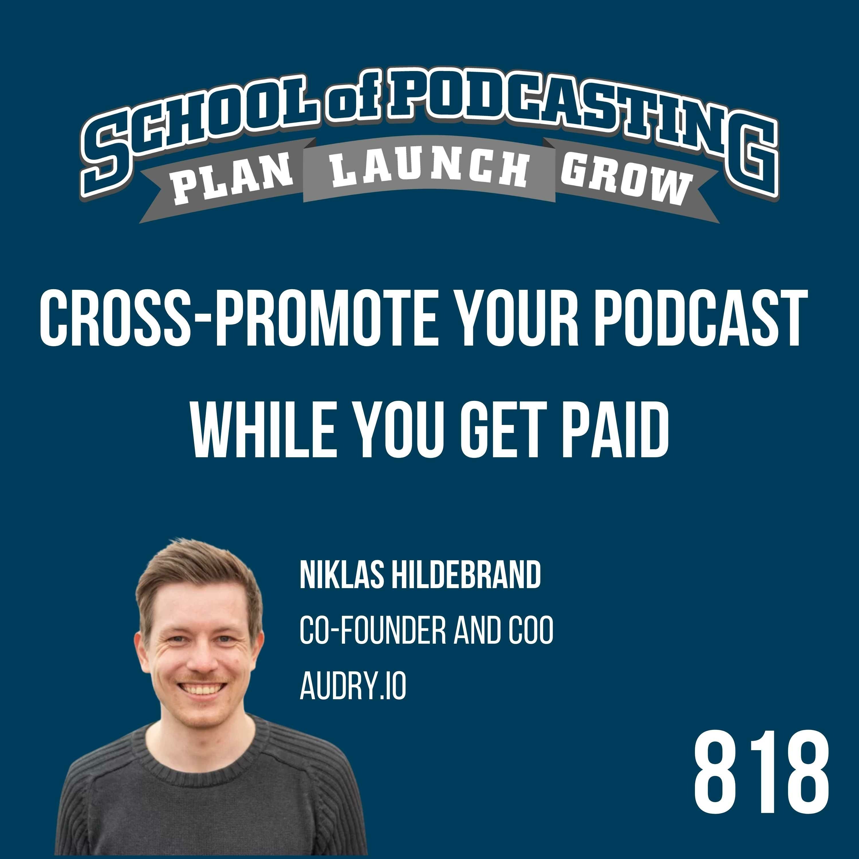 Cross Promote Your Podcast While You Get Paid with Niklas Hildebrand of Audry.io episode artwork