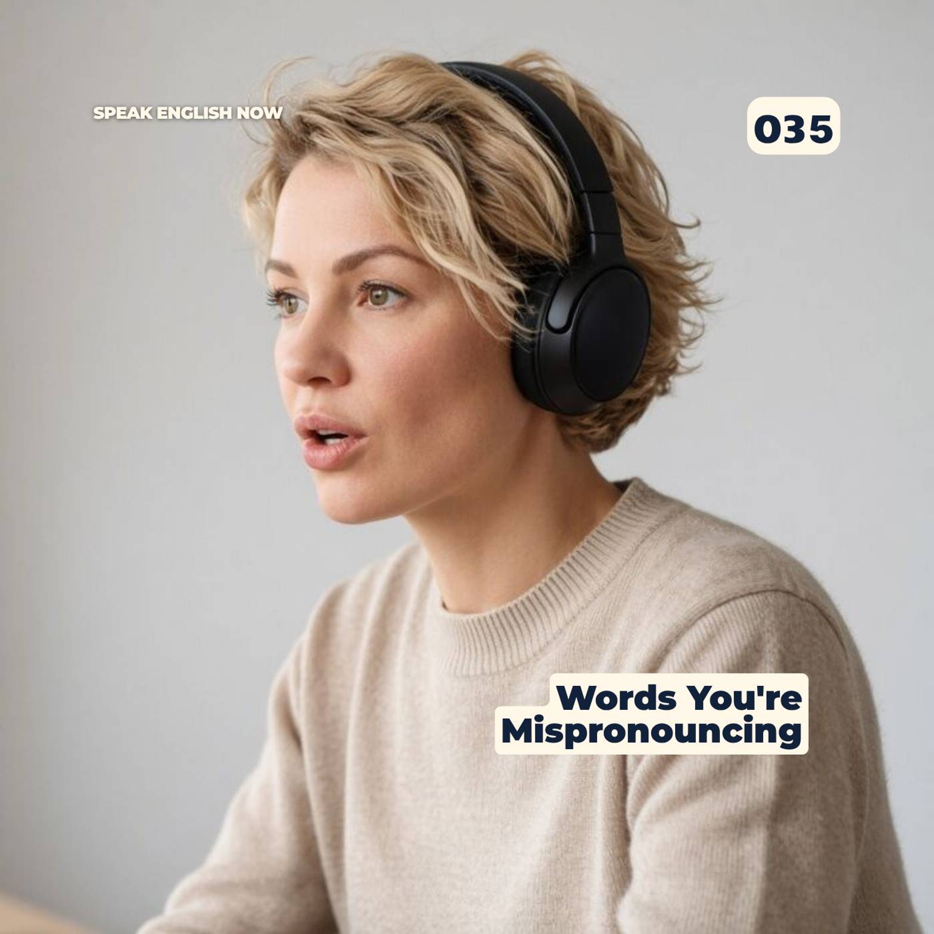 #035 Words in English you are mispronouncing episode artwork