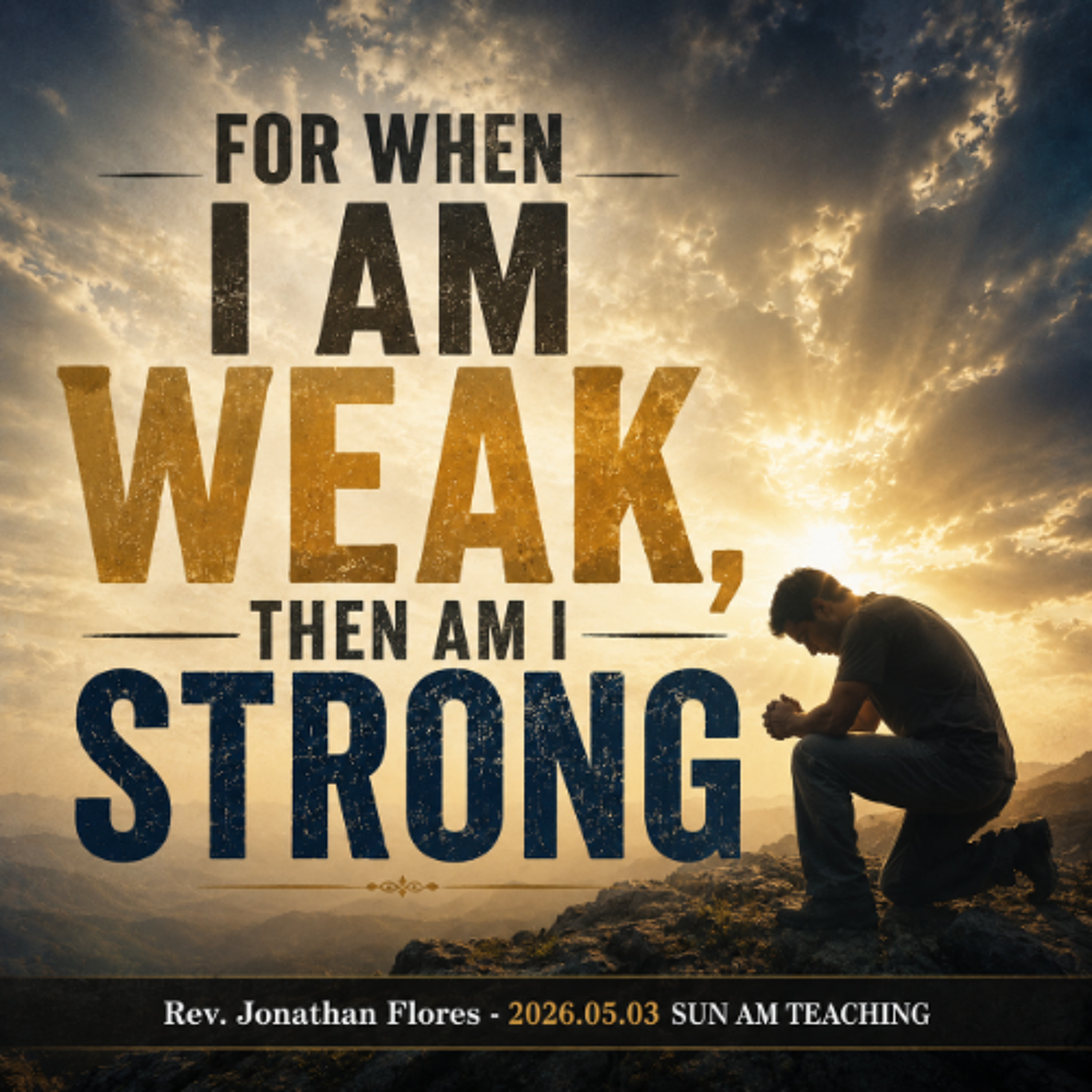 Rev. Jonathan Flores - 2026.05.03 SUN AM TEACHING - For When I Am Weak, Then Am I Strong episode artwork