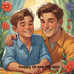 happy to see my son