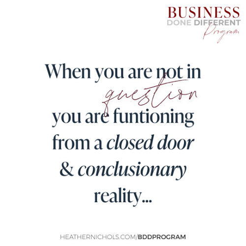 What Happens When You Are Not In Question?