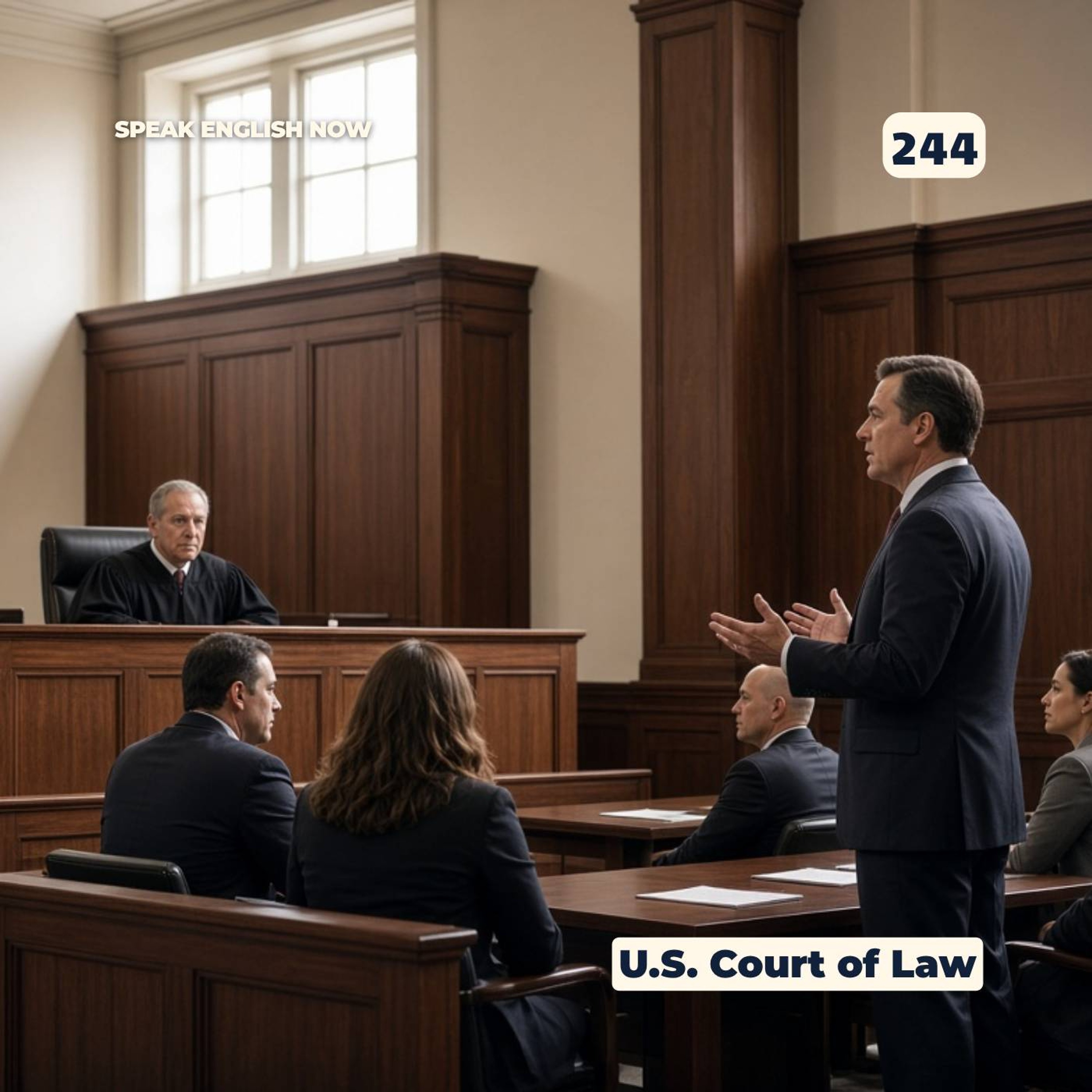 #244 The court of Law in the USA —Part 1 episode artwork
