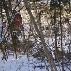 Waterfall by the abandoned mill