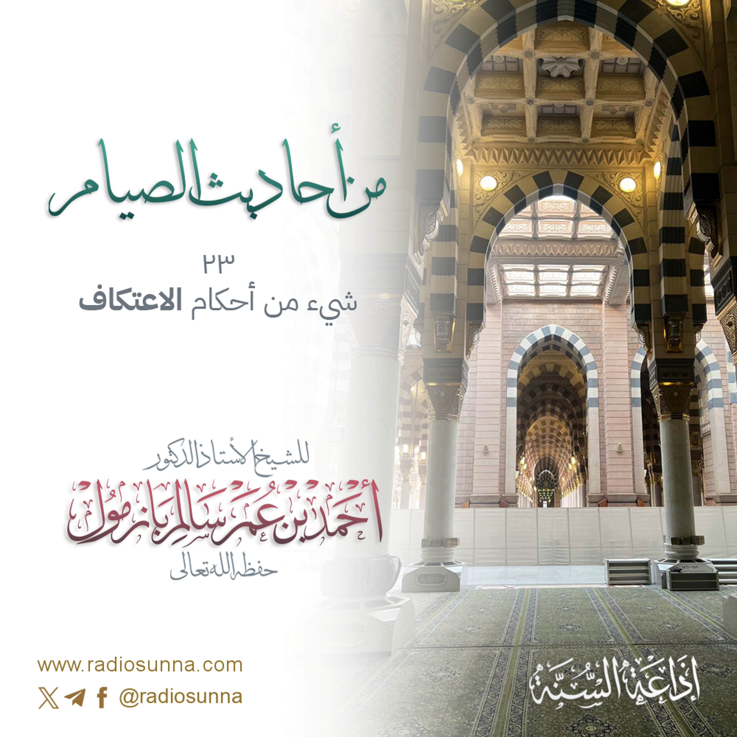 شيء من أحكام الاعتكاف | من أحاديث الصيام 23 للشيخ أ د أحمد بازمول 128