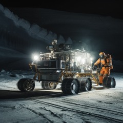 Ice Driving With Lunar Rover