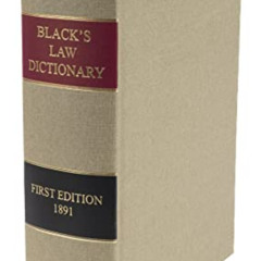 [Download] EBOOK 📂 Black's Law Dictionary, 1st Edition by  Henry C. Black [EPUB KIND