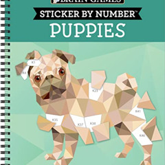 download EBOOK √ Brain Games - Sticker by Number: Puppies by  Publications Internatio