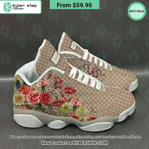 Gucci Kingsnake Flowers Air Jordan 13 Shoes