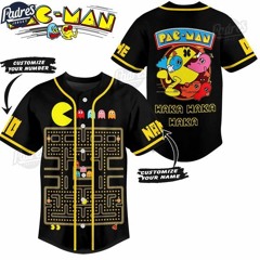 Personalized Pac-Man Baseball Jersey Style