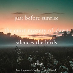 Just Before Sunrise  ( Naviarhaiku 443 )