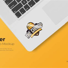 Free Sticker Mockup Kostenlos Downloaden