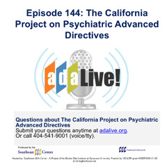 Episode 144: The California Project on Psychiatric Advanced Directives
