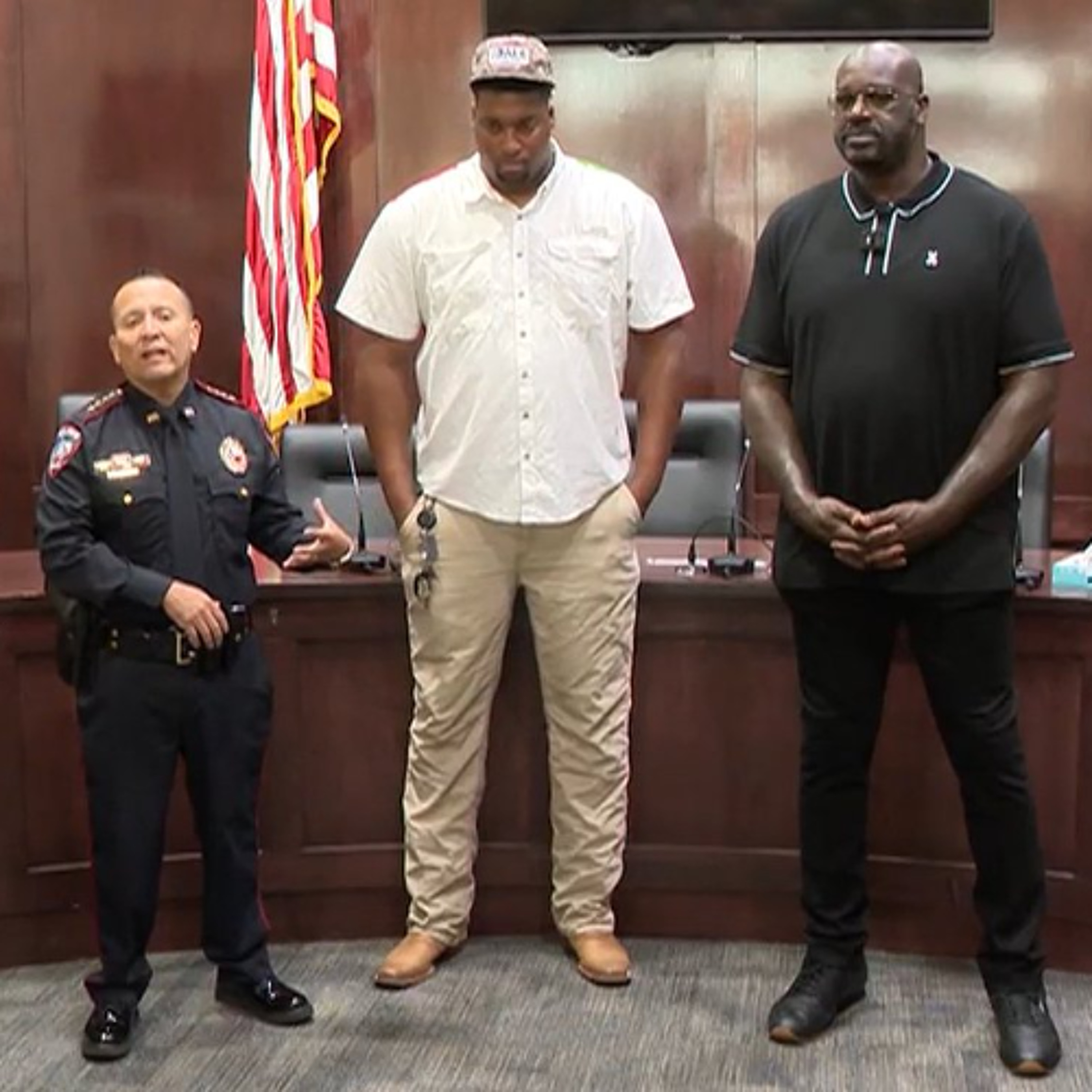 NBA legend Shaquille O’Neal helps young man aspiring to be tallest police officer in Texas episode artwork