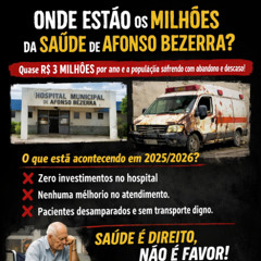 ONDE ESTÃO OS MILHÕES DA SAÚDE DE AFONSO BEZERRA?