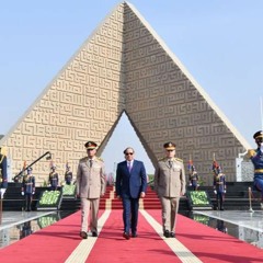 الرئيس عبد الفتاح السيسي يزور النصب التذكاري للجندي المجهول بمناسبة احتفالات عيد تحرير سيناء