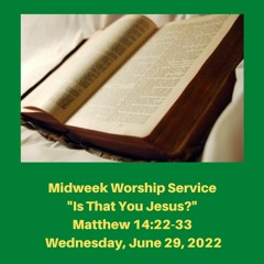 Midweek Worship Service: "Is That You Jesus?" (Matthew 14:22-33) - June 29, 2022