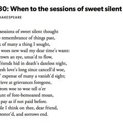 414 Sonnet 30 by William Shakespeare, read by Hugh Bonneville