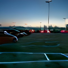 Tanforan Parking Lot At Dusk